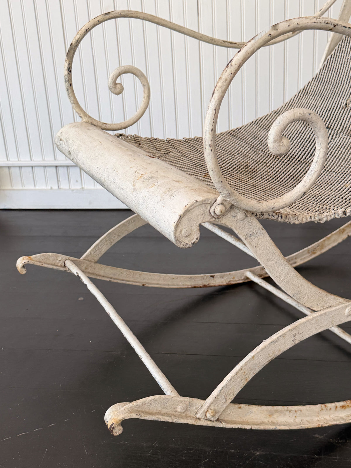 Rare 19th Century French Iron Rocking Chair