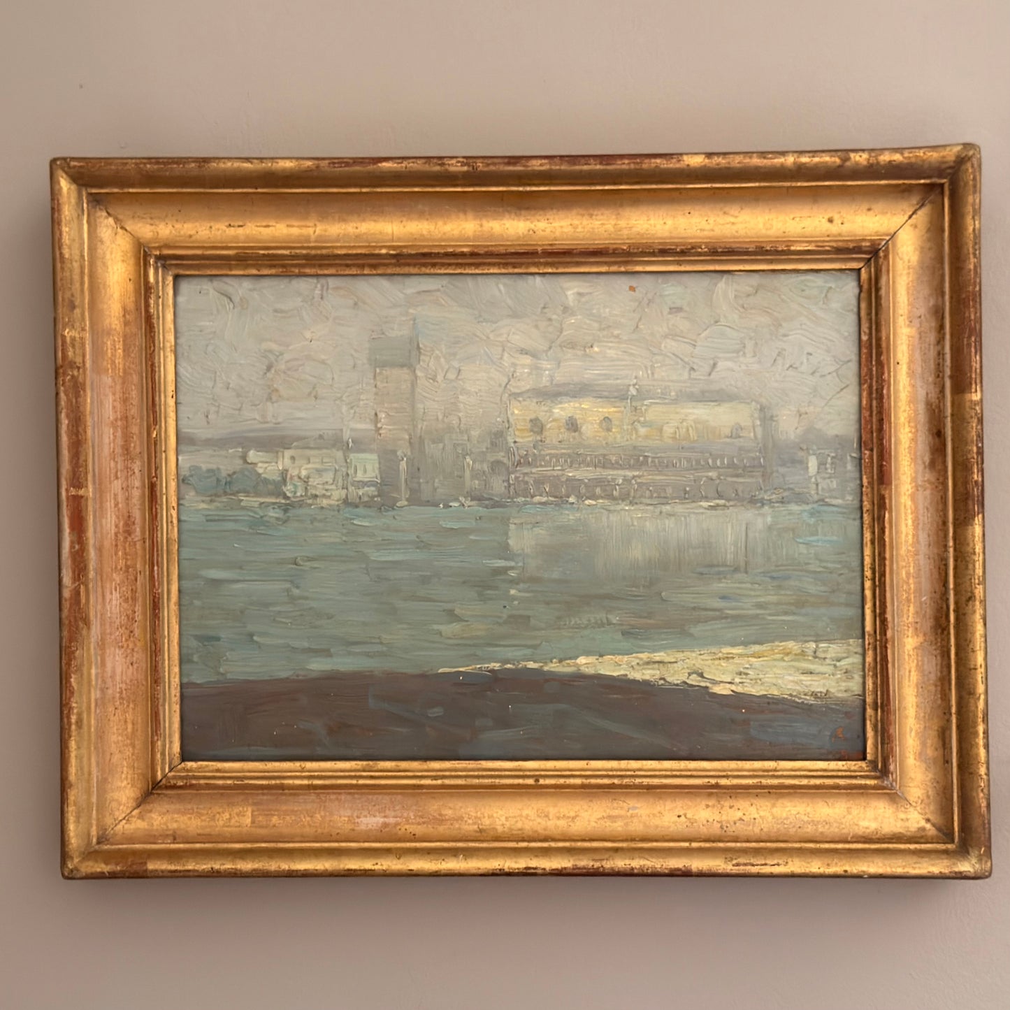 Italian 19th Century oil painting - view of Venice