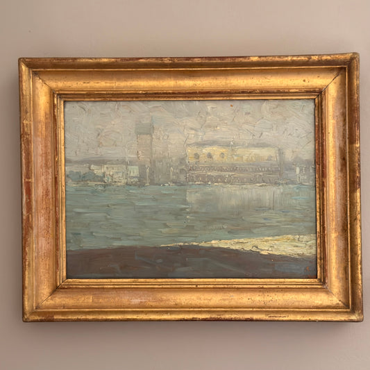 Italian 19th Century oil painting - view of Venice