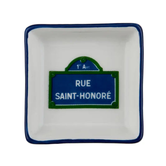 Blue and White Lovers Trinket Tray, Paris, Roma, Firenze