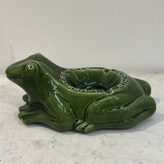 XL ceramic ashtray, FROG advertising for liquor distillers L’Heritier Guyot