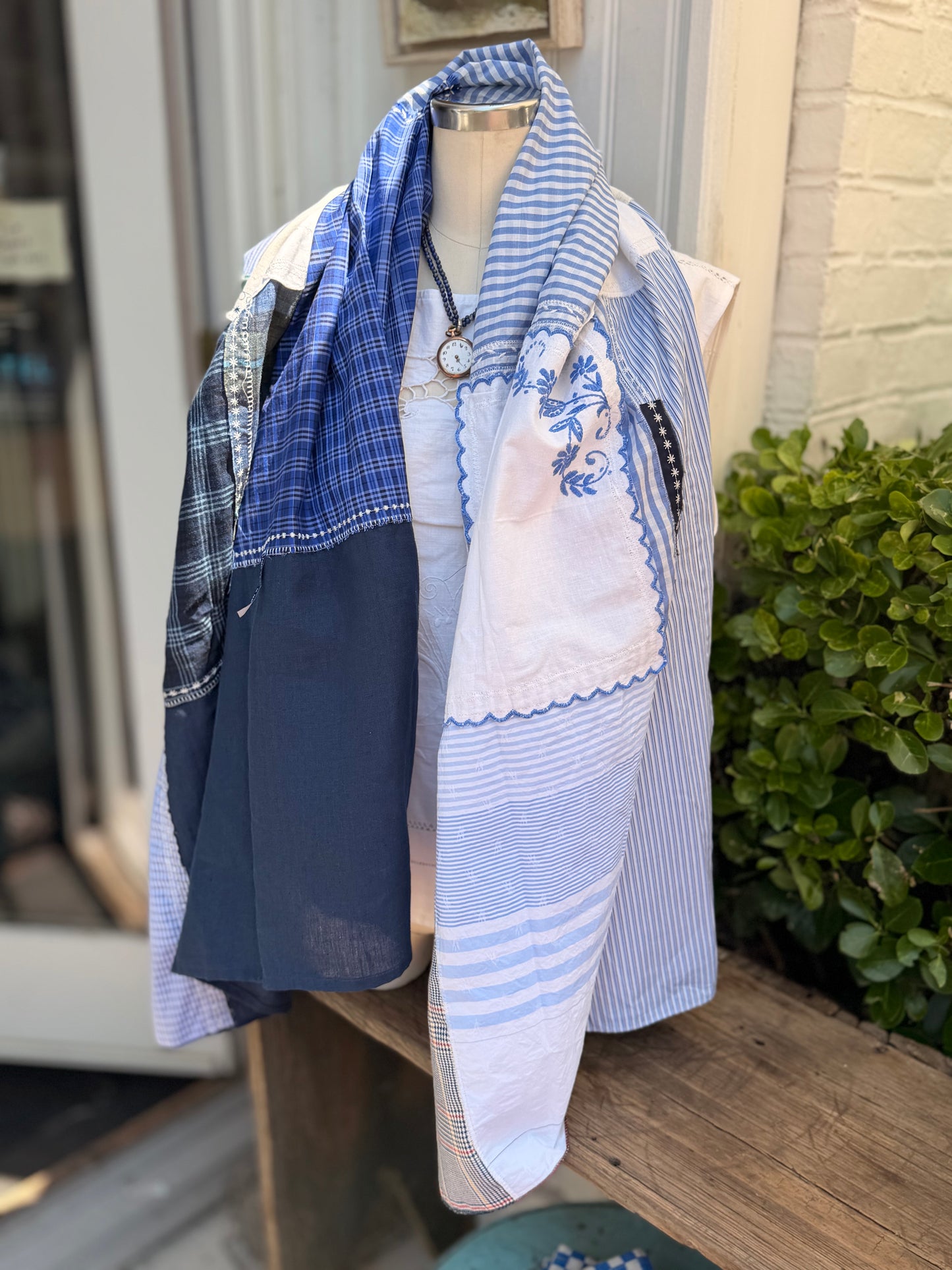 Patchwork Wraps, Scarves in Vintage Fabrics