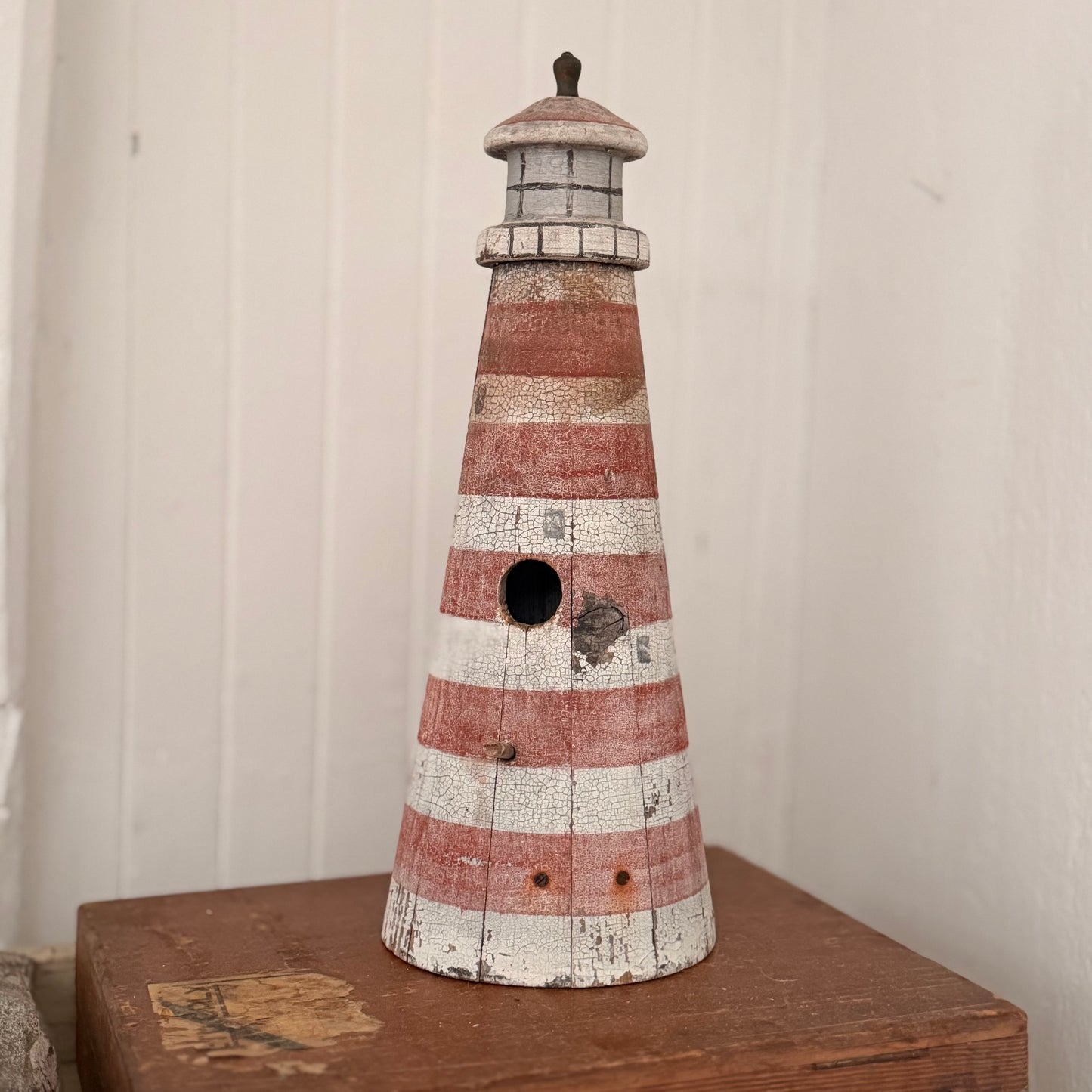 Folk Art Birdhouse in the Form of a Lighthouse