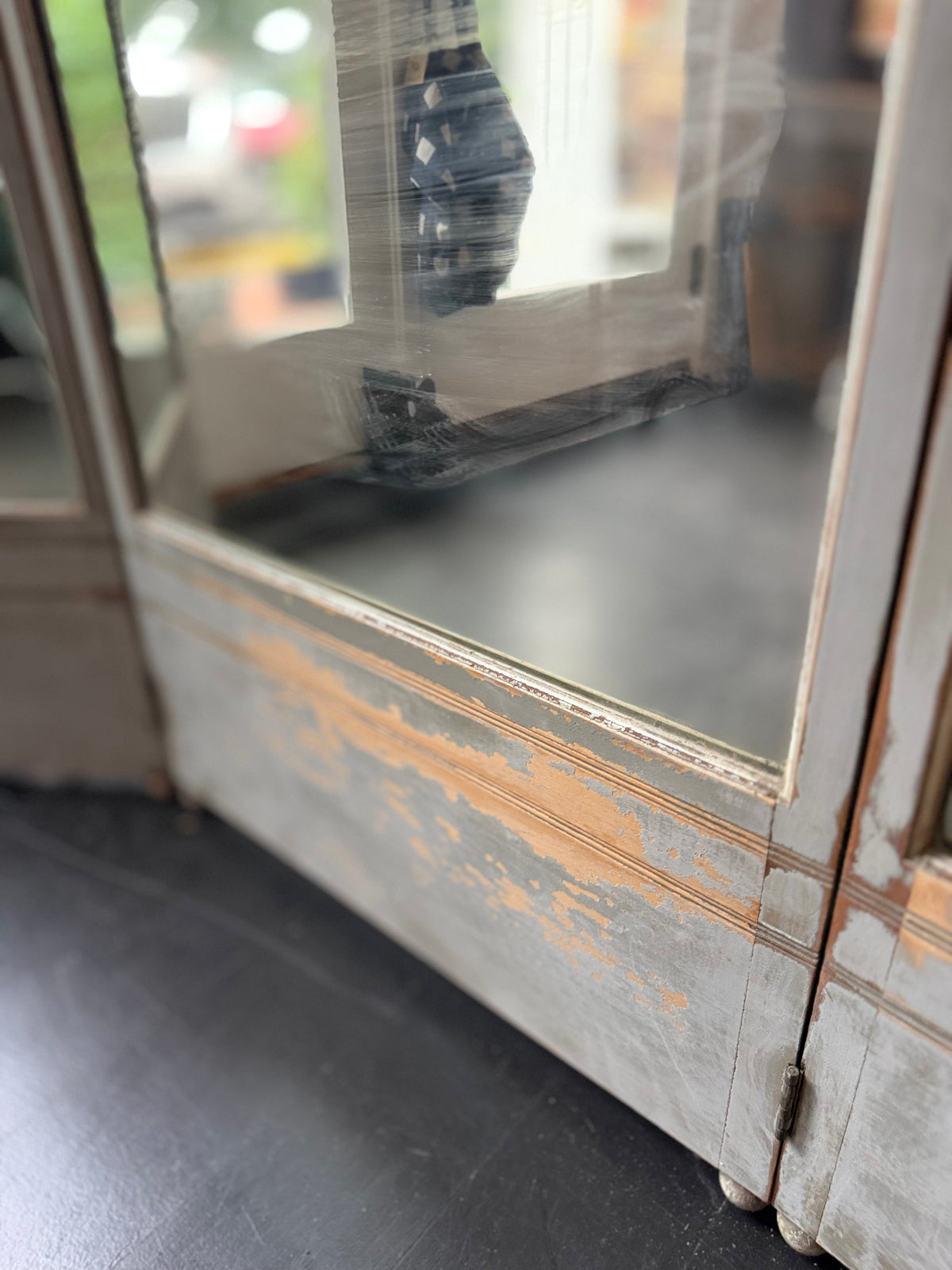 Vintage Tri Fold Floor Standing Dressing Mirror
