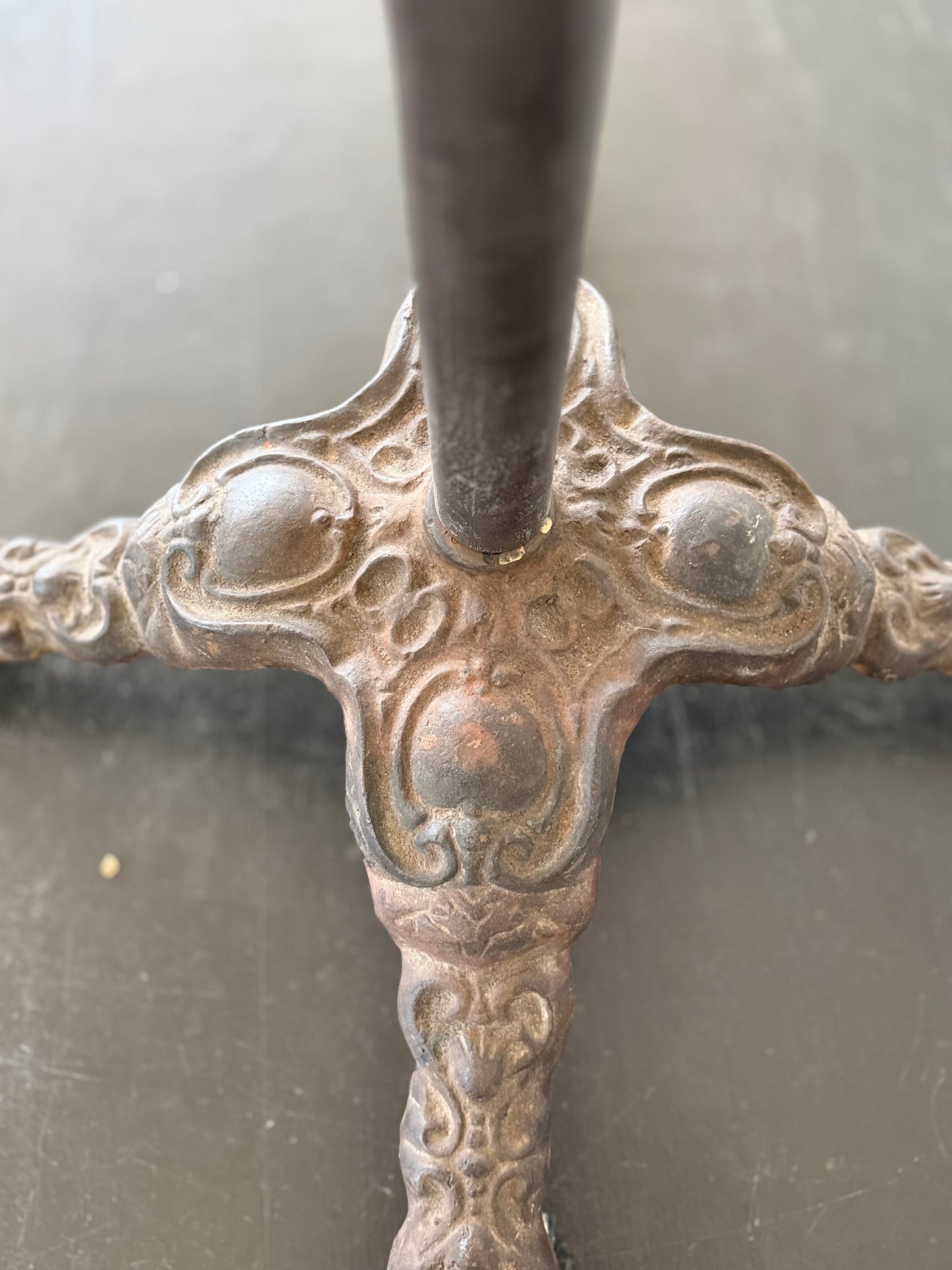 Vintage Clothes Rack in Cast Iron and Brass,