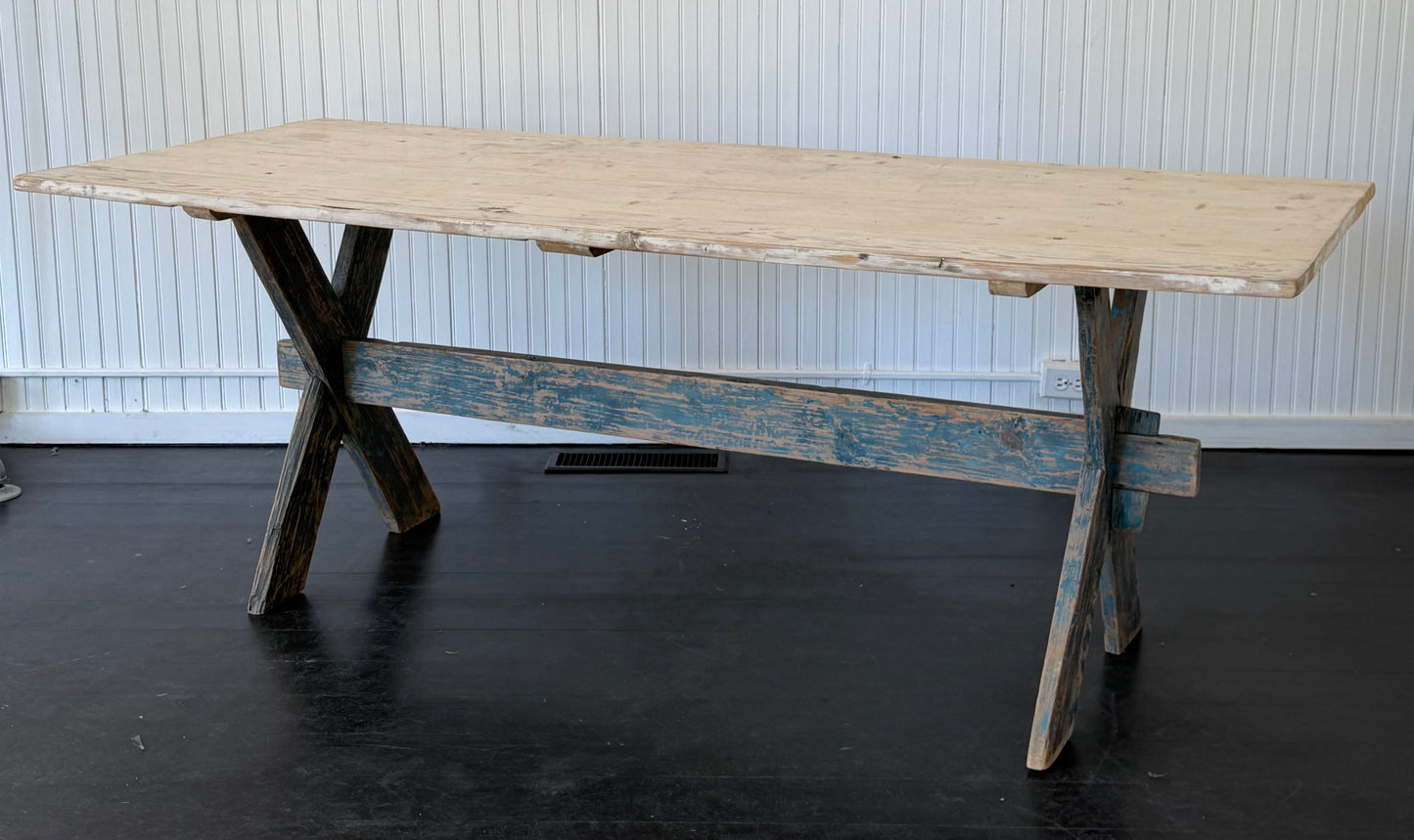 Swedish Trestle Table Vintage