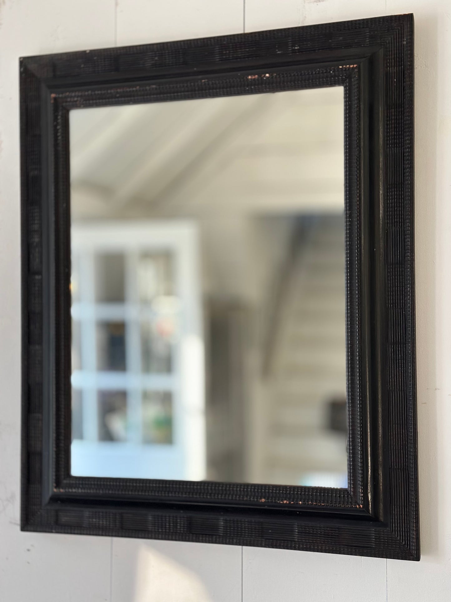 Pair Dutch Style Mirrors in Ebony Finish
