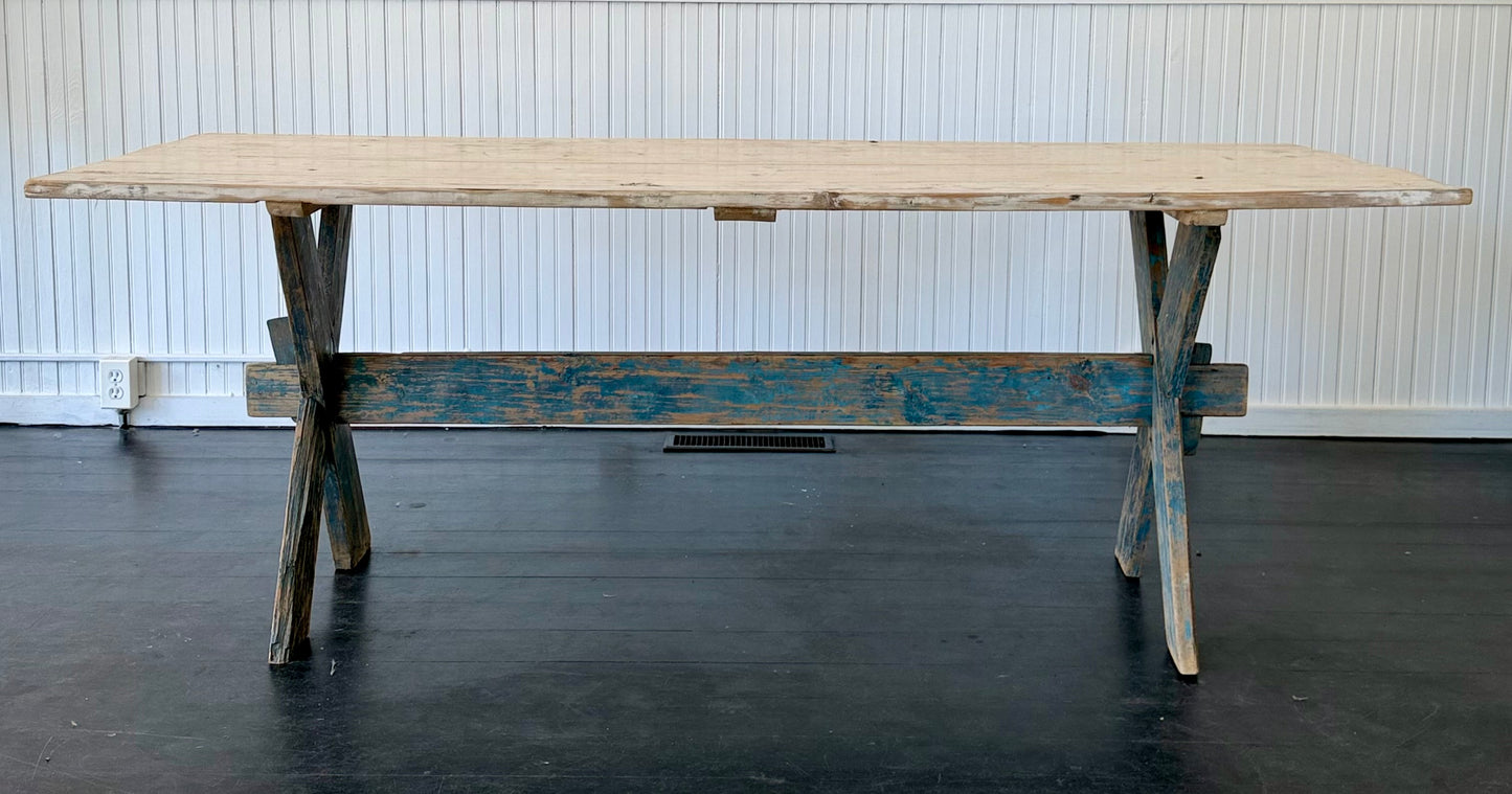Swedish Trestle Table Vintage