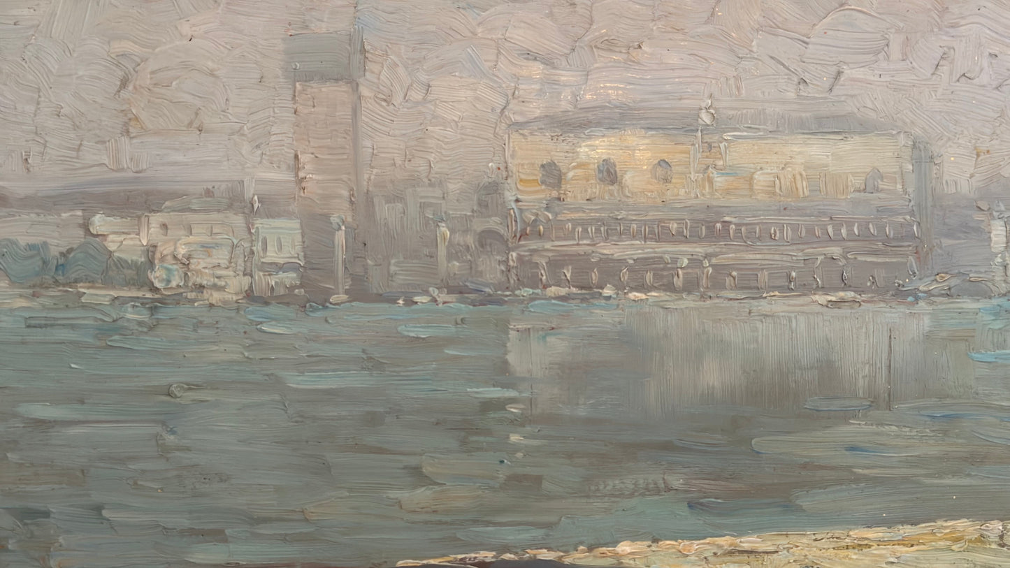 Italian 19th Century oil painting - view of Venice