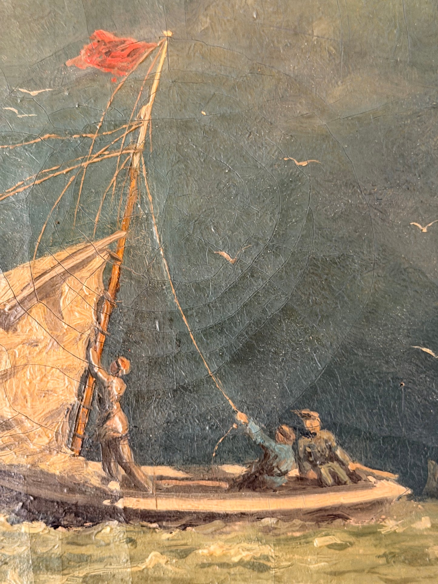 At Sea. Swedish oil on Canvas