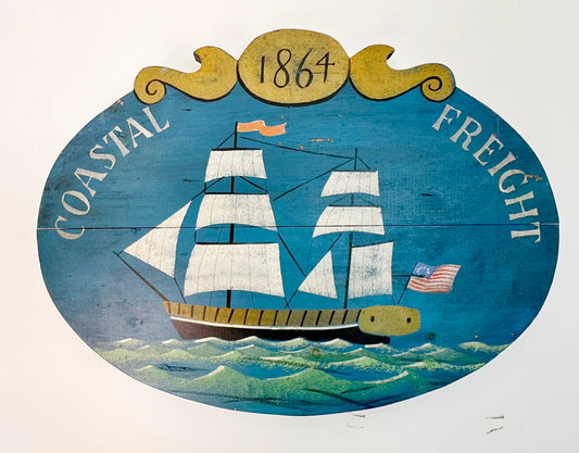 Folk art Style Freight sign c1960