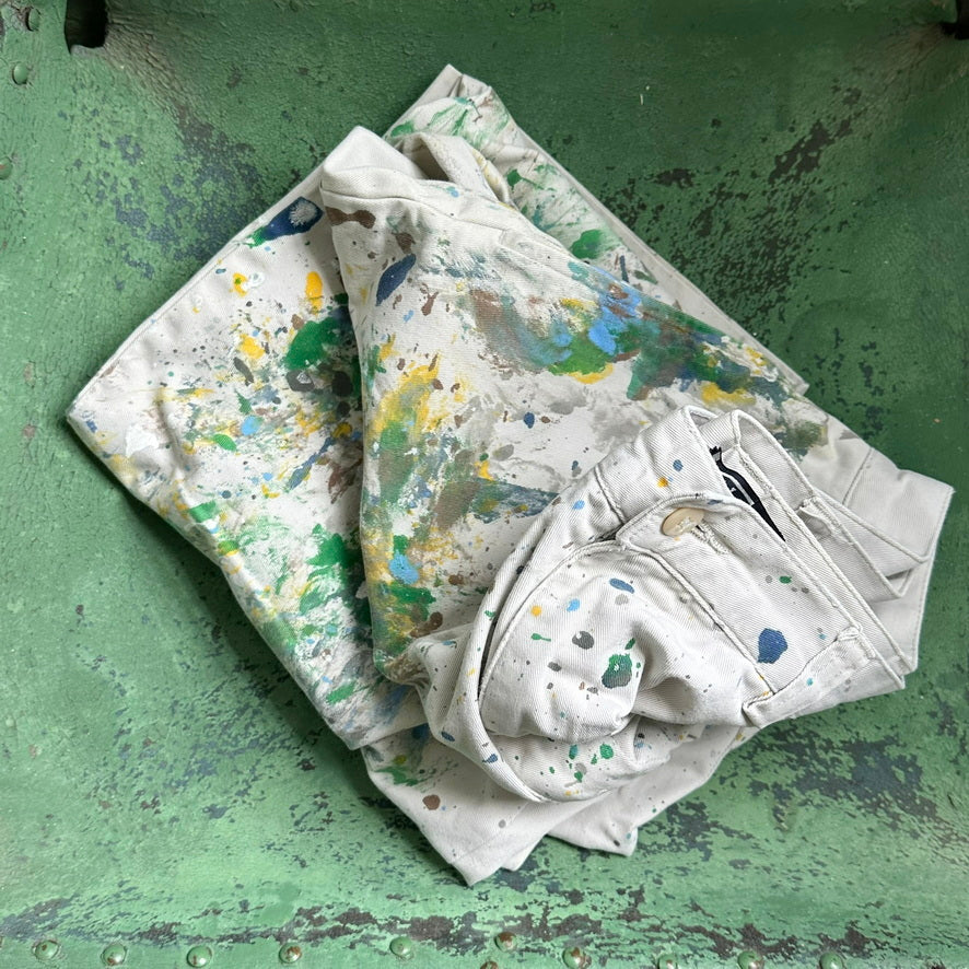 Upcycled Ralph Lauren Chinos Size 36 Paint Splatter