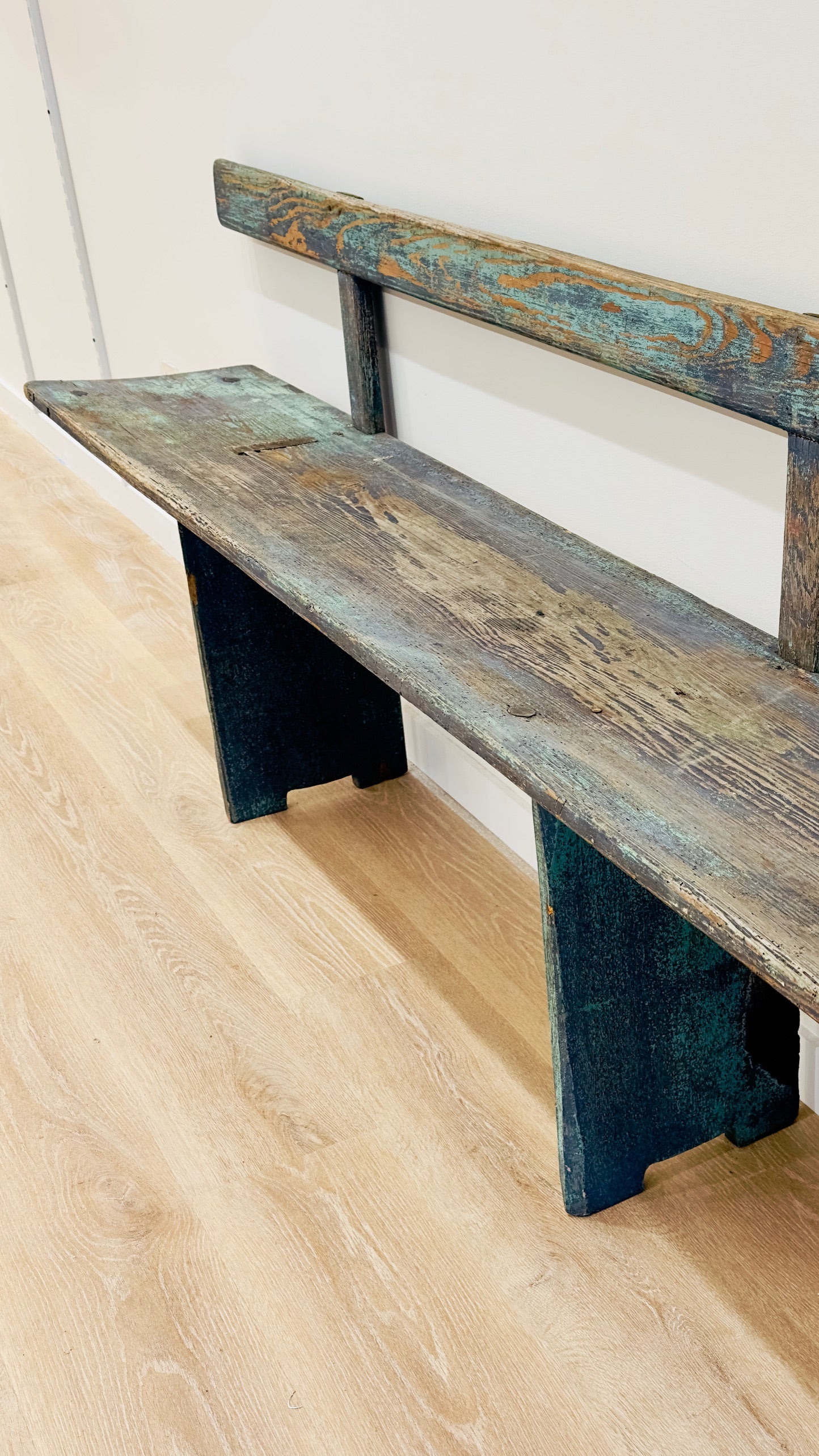 Primitive Pine School Bench, C 1920
