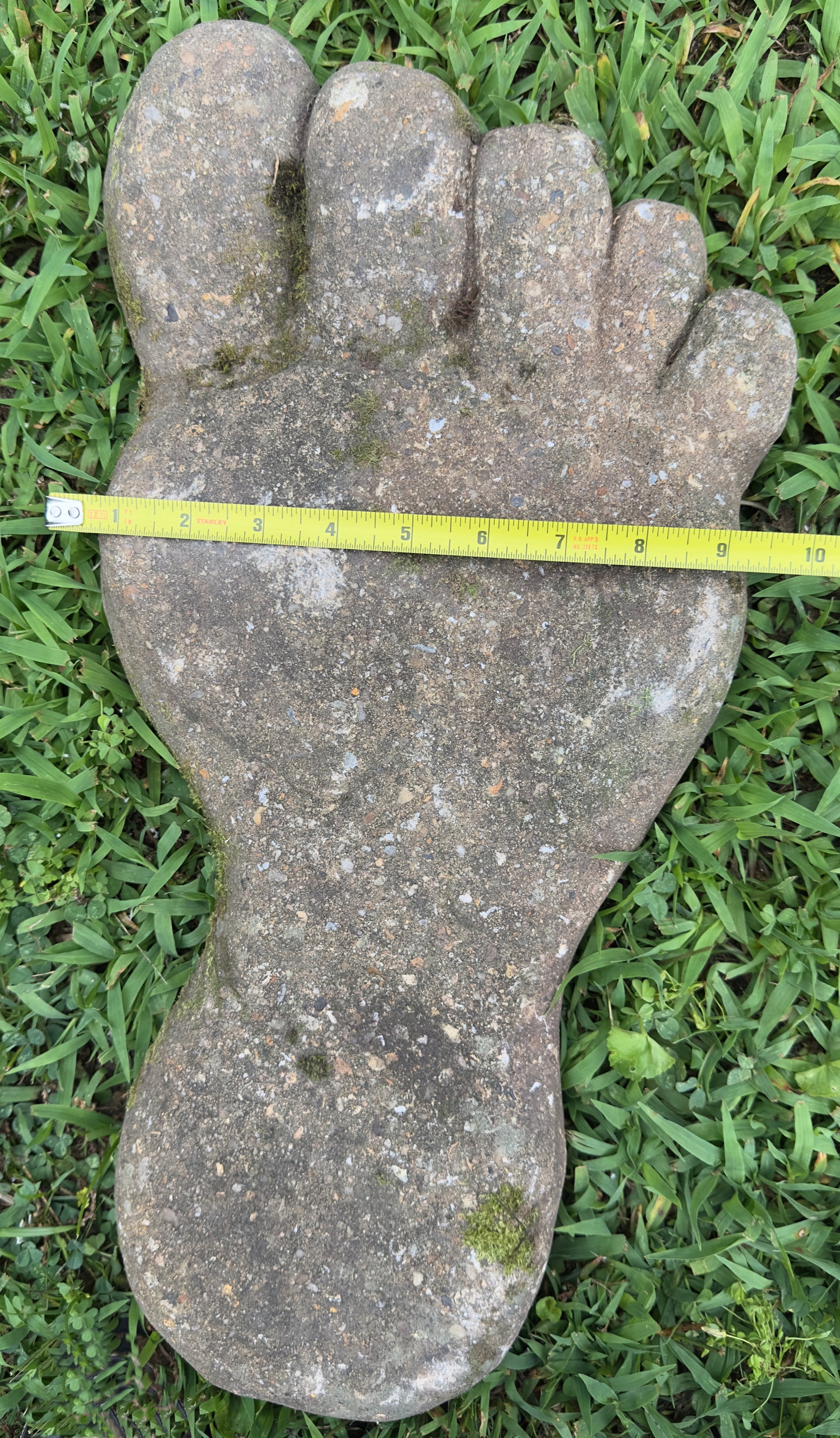Set of 6 Weathered English Stone oversized Garden Feet, Stepping Stones