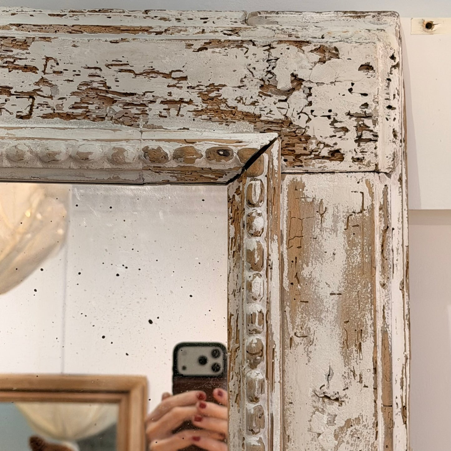 French 19th C Pine Mirror
