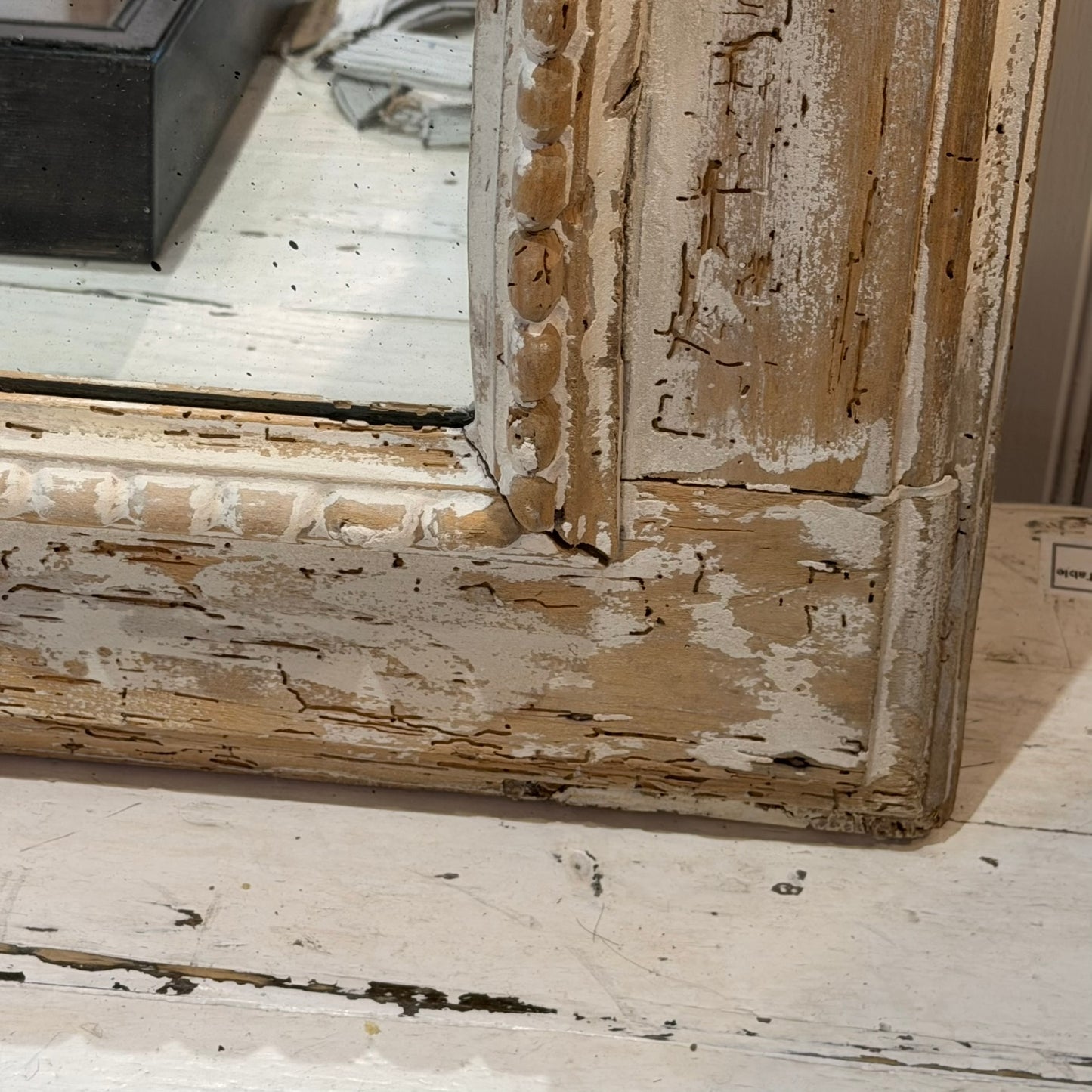French 19th C Pine Mirror
