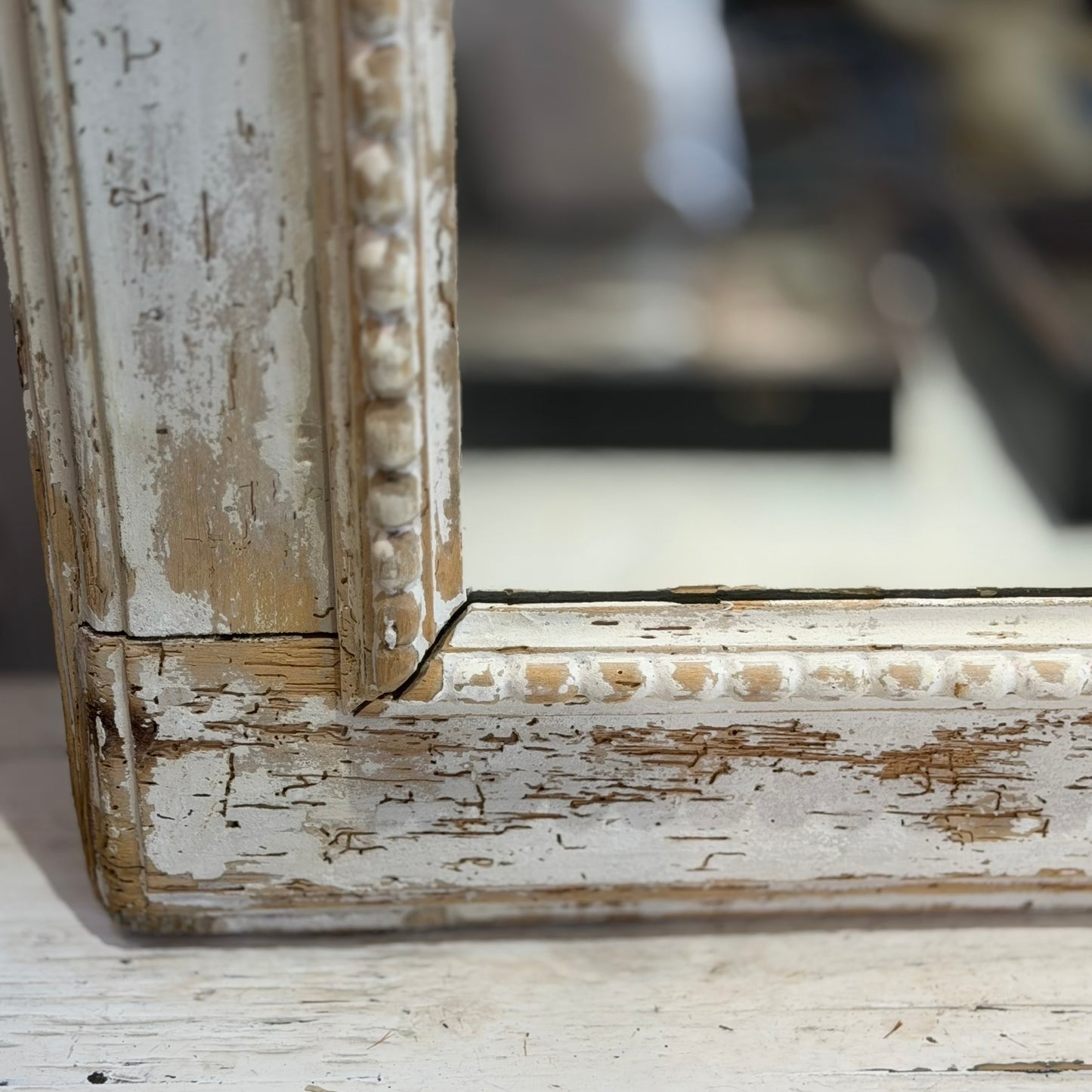 French 19th C Pine Mirror