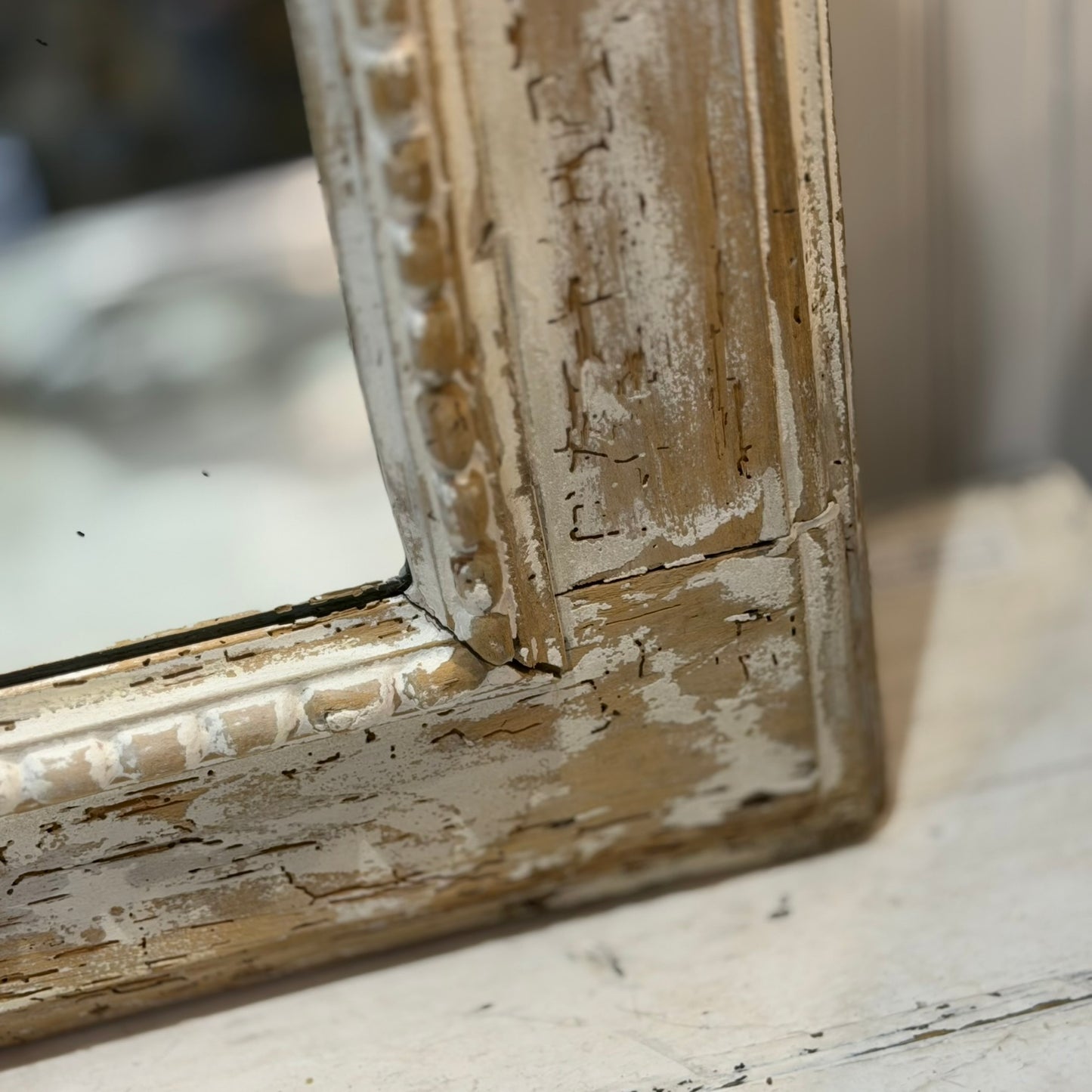 French 19th C Pine Mirror
