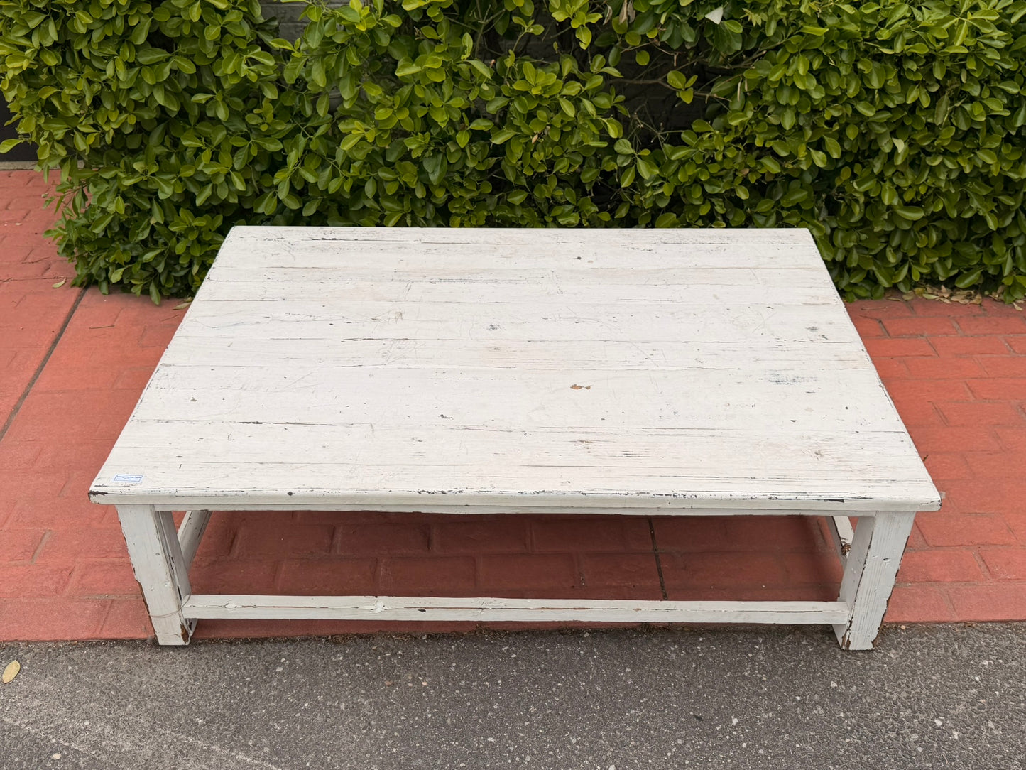 Large White painted Vintage Coffee Table
