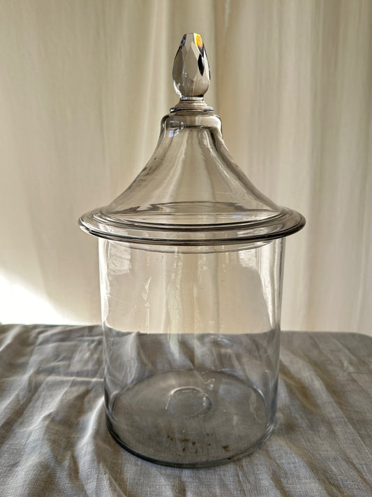 French 19th C Glass Jar