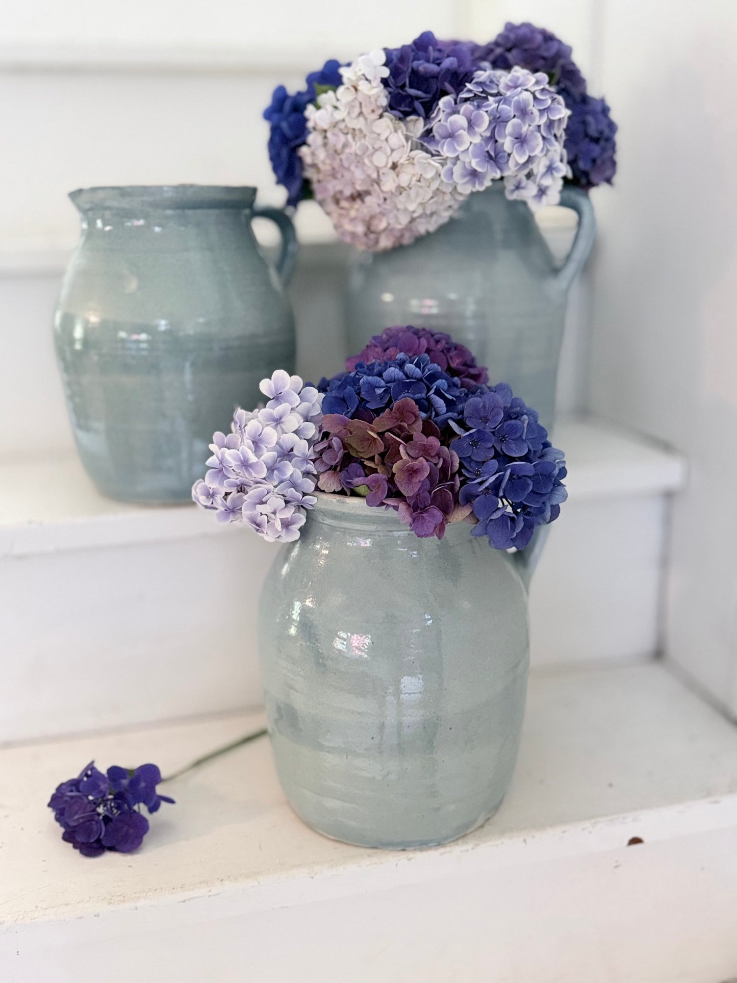 New: Hungarian Terracotta Vase in Blue
