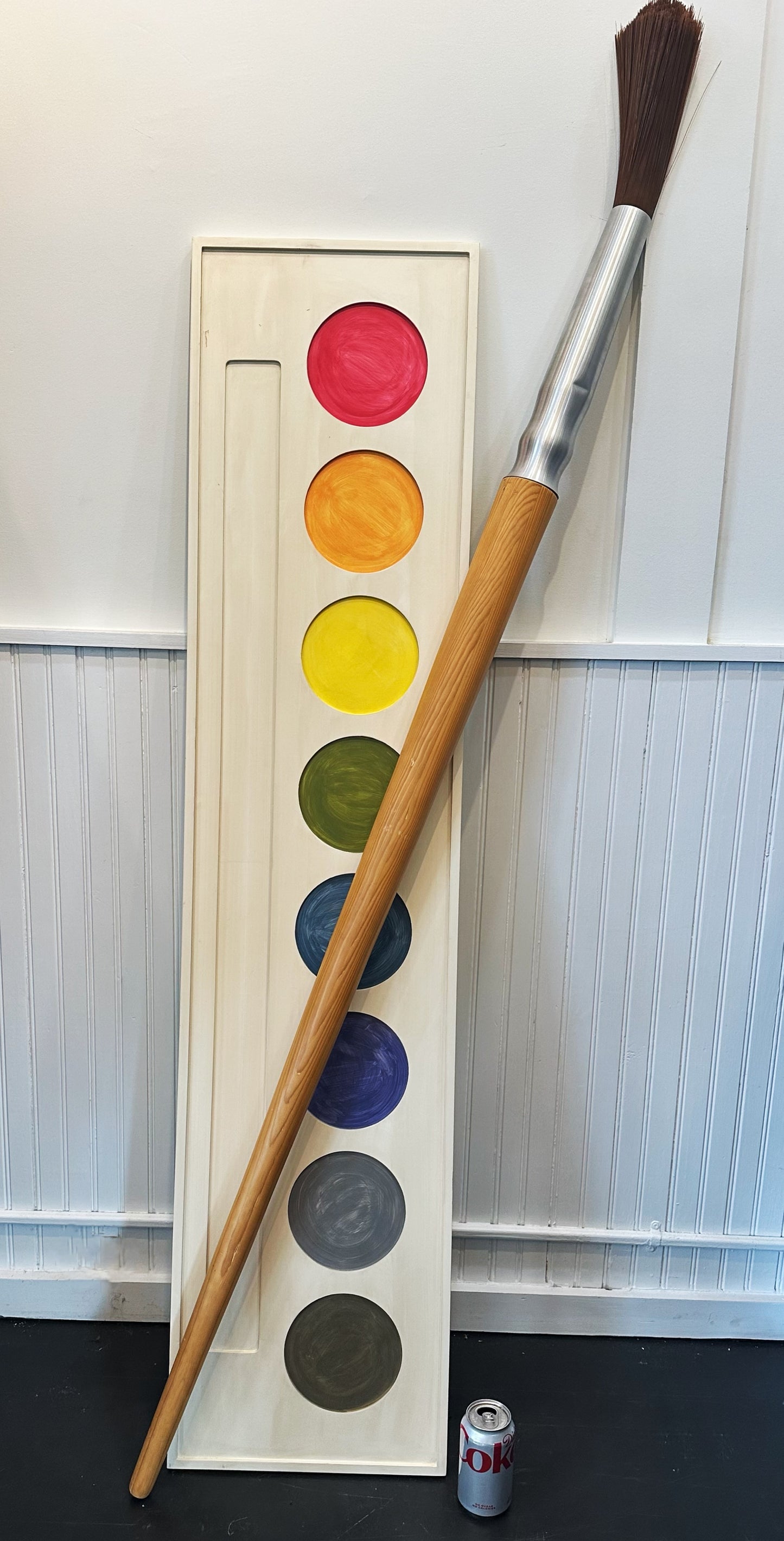 Oversized Paint Palette and Brush