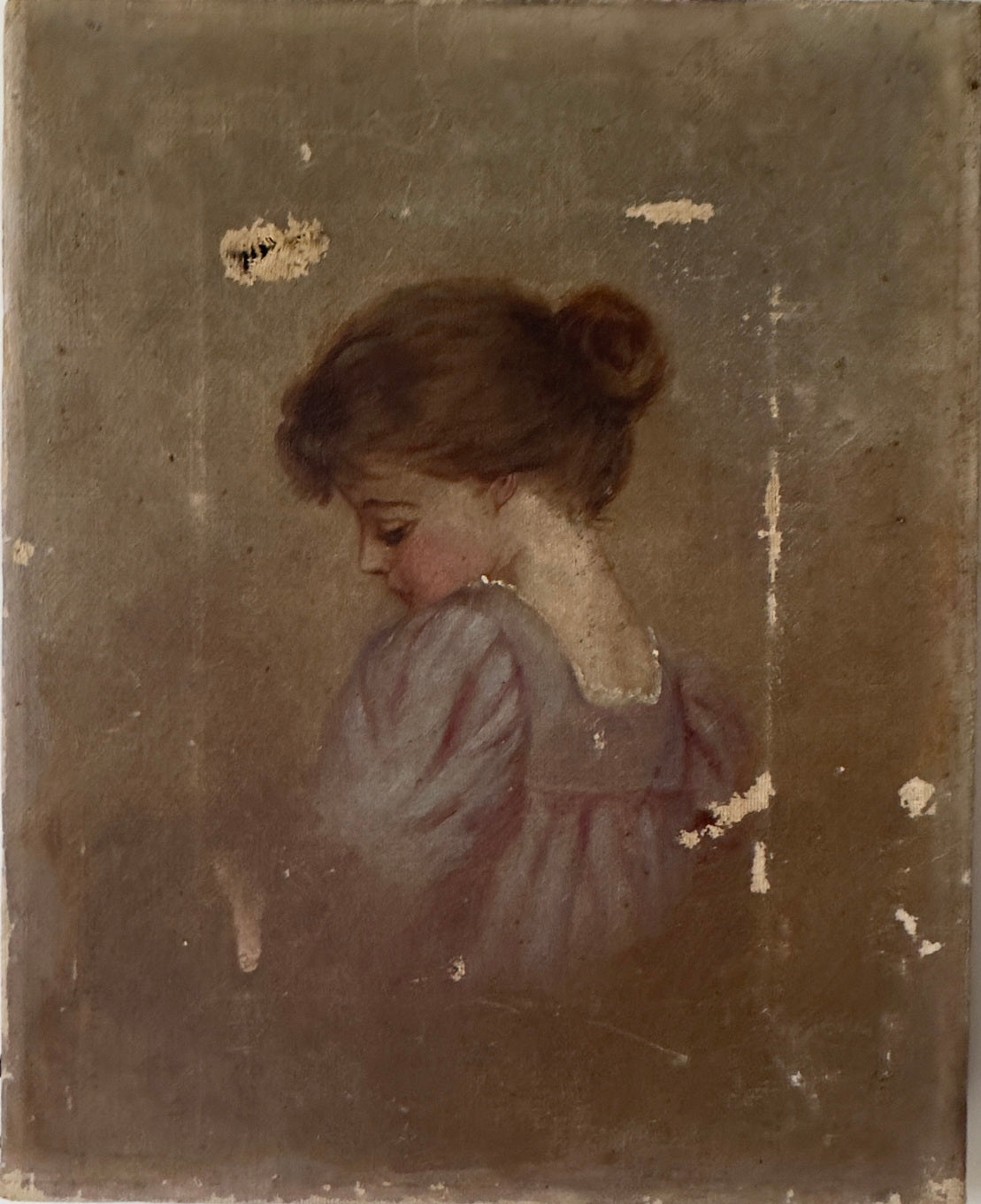 Small Charming Portrait of a Little Girl