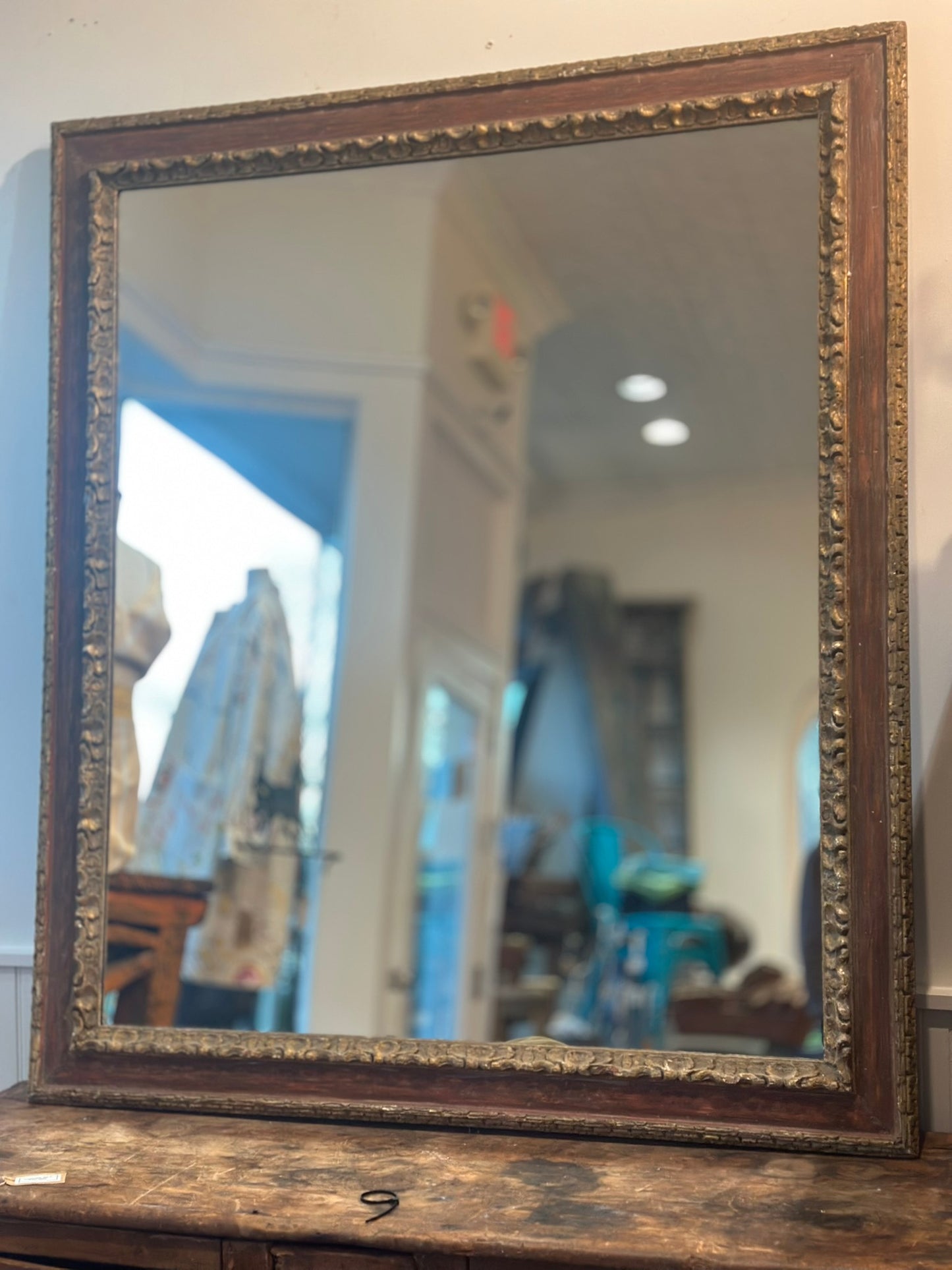 Very Large Italian Early 19th C Framed Mirror