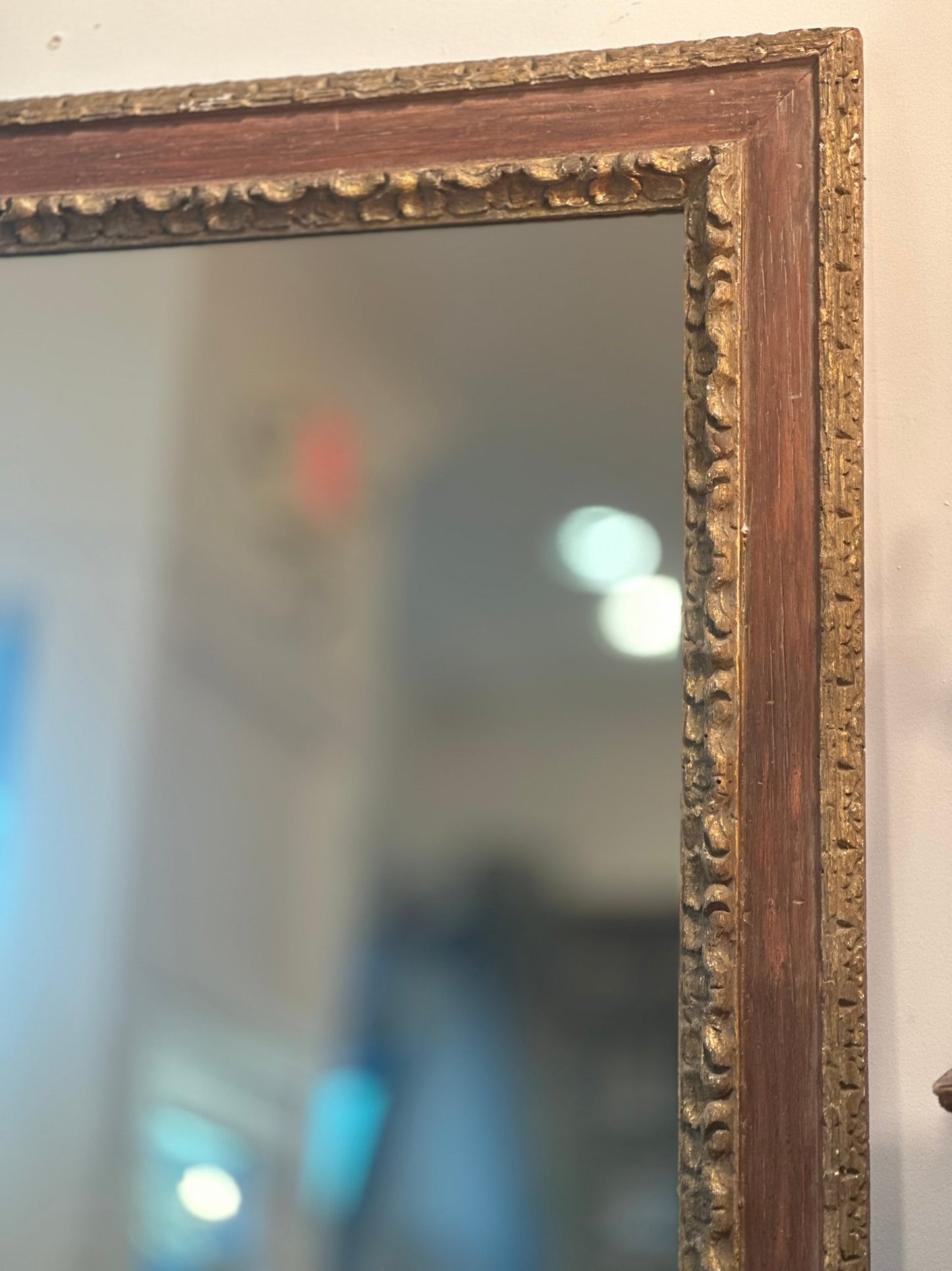 Very Large Italian Early 19th C Framed Mirror