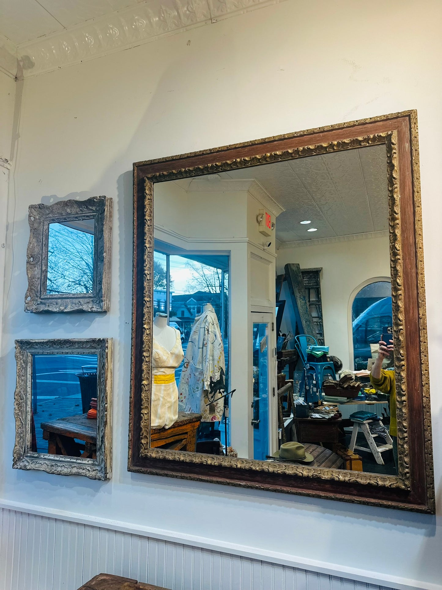 Very Large Italian Early 19th C Framed Mirror