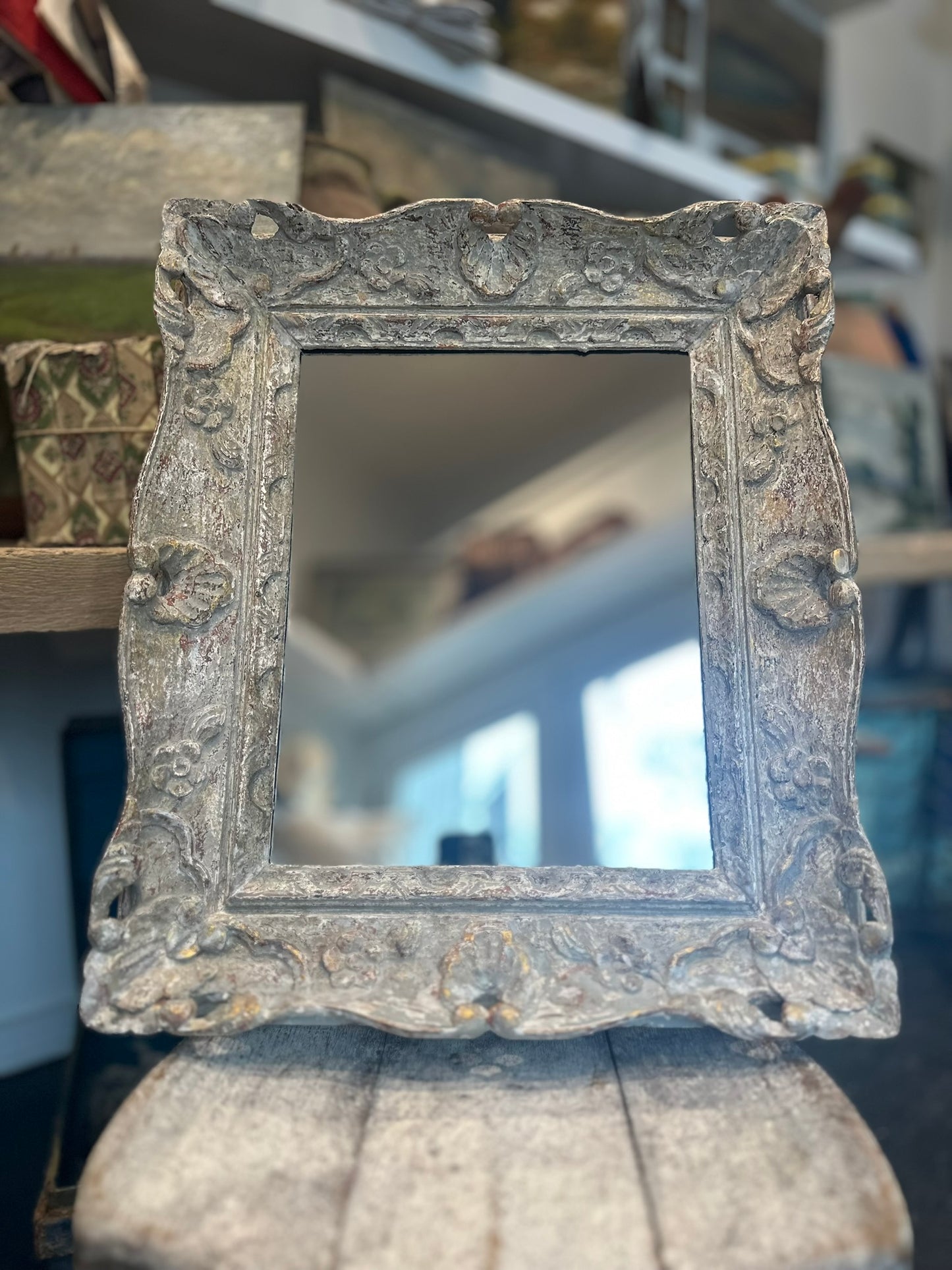 19TH C French Hand Carved Pine and Gesso Frame with New Mirror