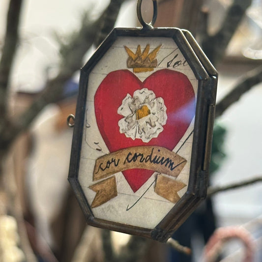 New! Small Brass Lockets with Artist designed Collage