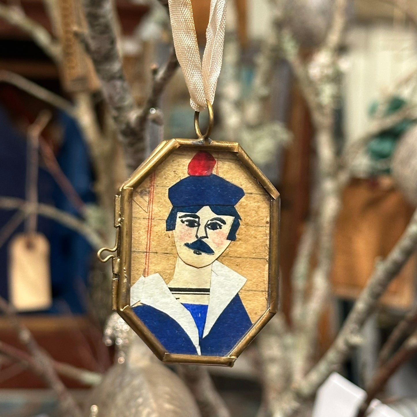 New! Small Brass Lockets with Artist designed Collage