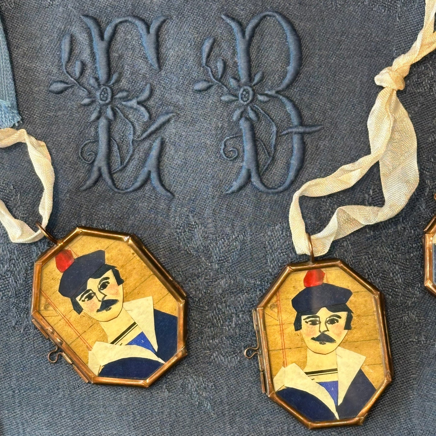 New! Small Brass Lockets with Artist designed Collage