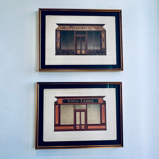 Rare Framed pages from A French 19th Century Shop Front Catalogue
