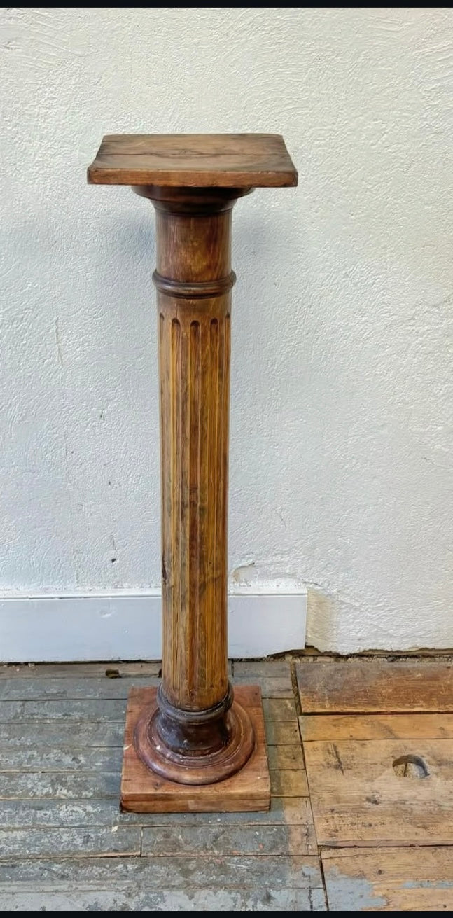 19th C Pine Pedestal for Display