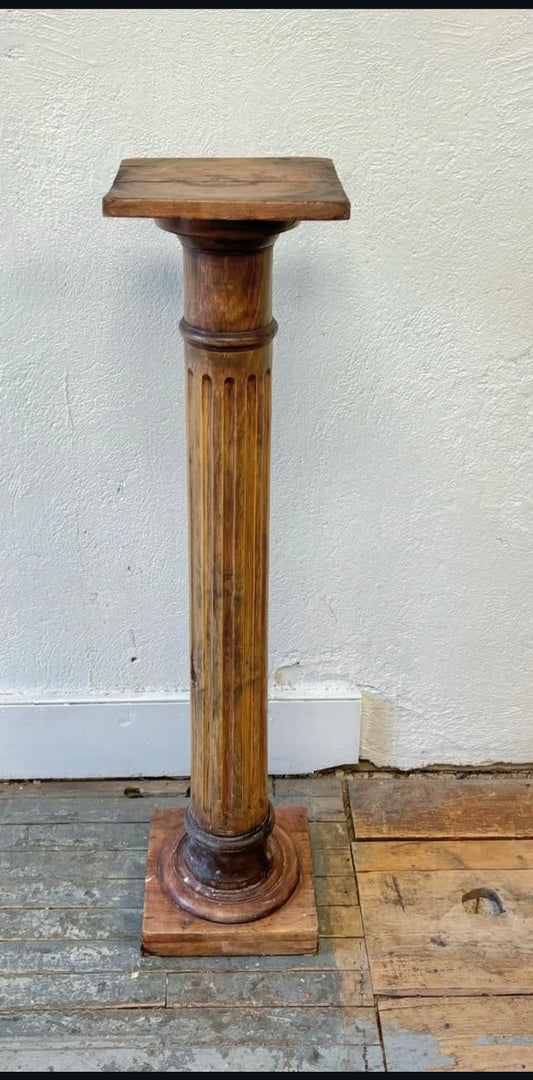 19th C Pine Pedestal for Display