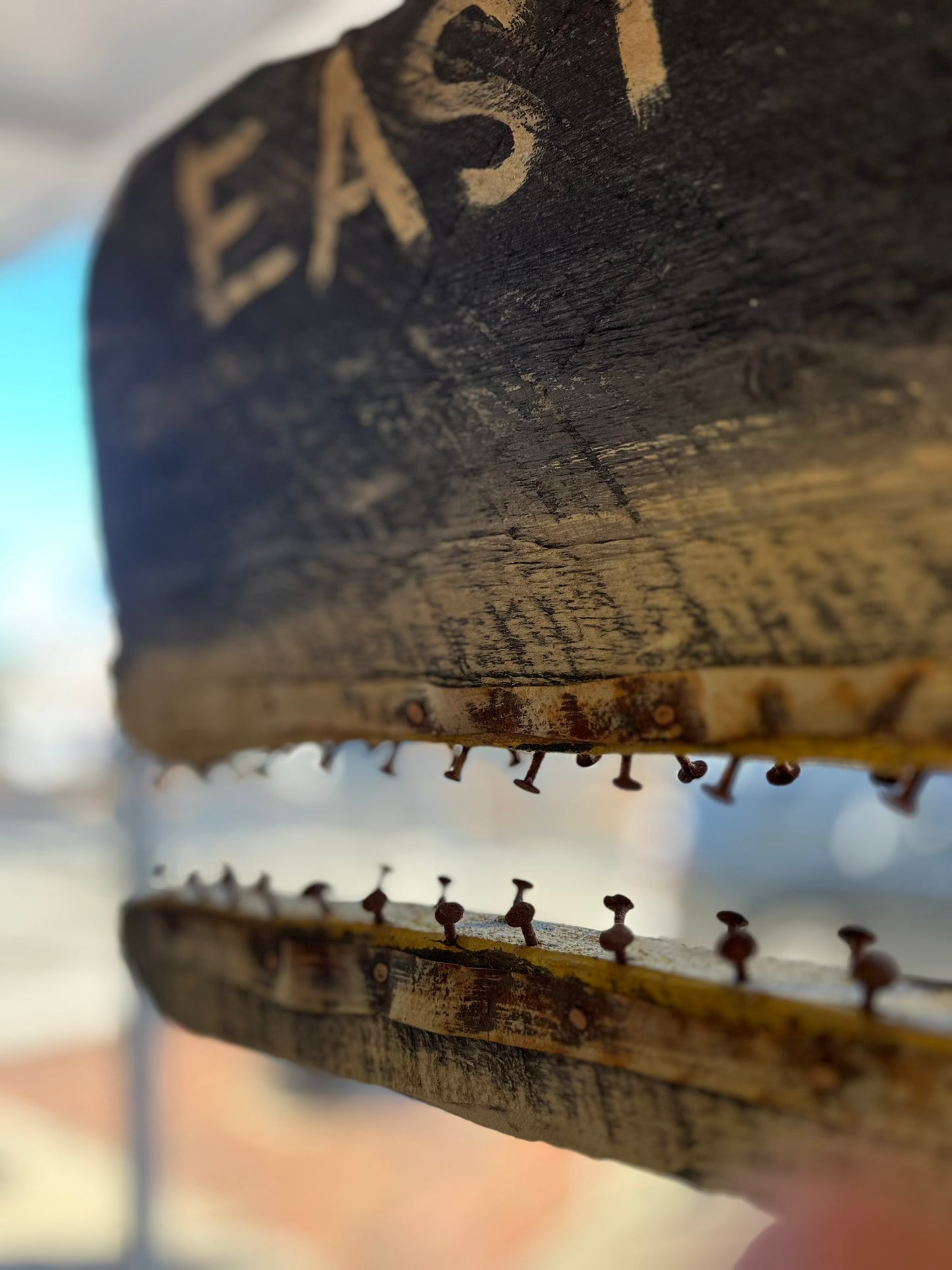 Folk Art Whale Watching Sign from Montauk c 1970