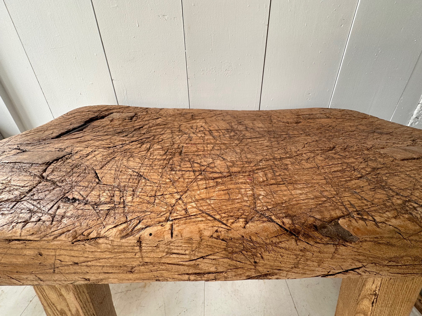 Rustic French Butchers Table, 19th Century, Side Table