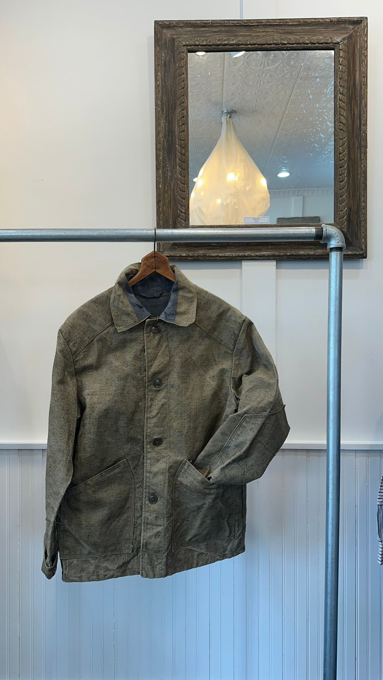 Heavy Cotton Drill Army Green Welder's Jacket from Ukraine