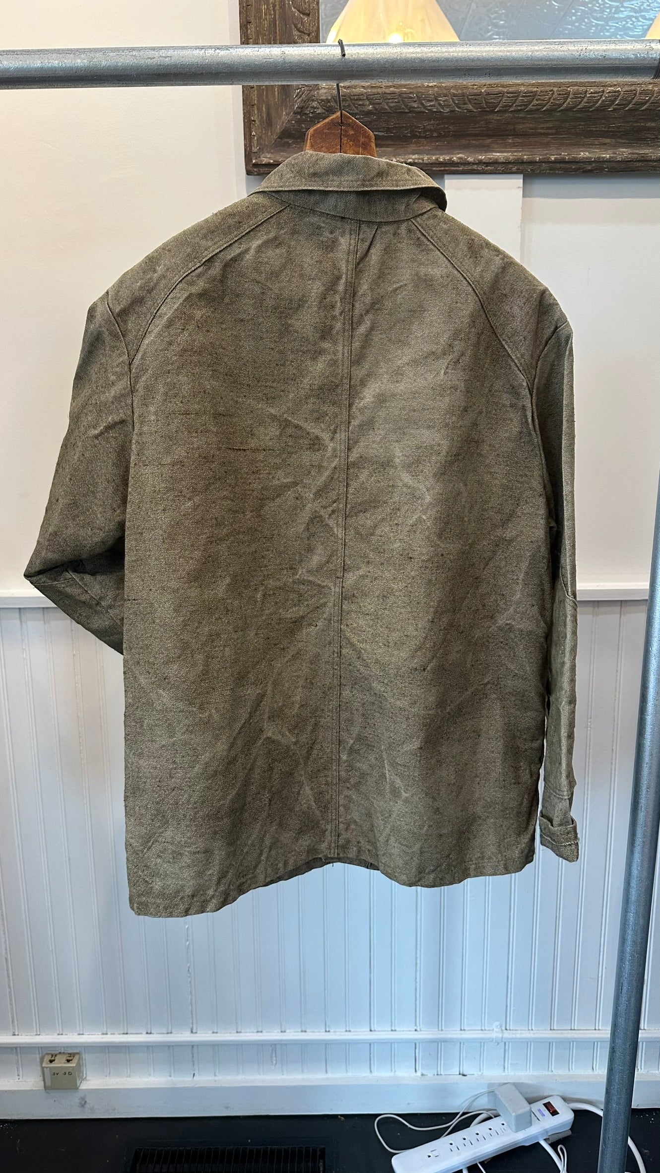 Heavy Cotton Drill Army Green Welder's Jacket from Ukraine