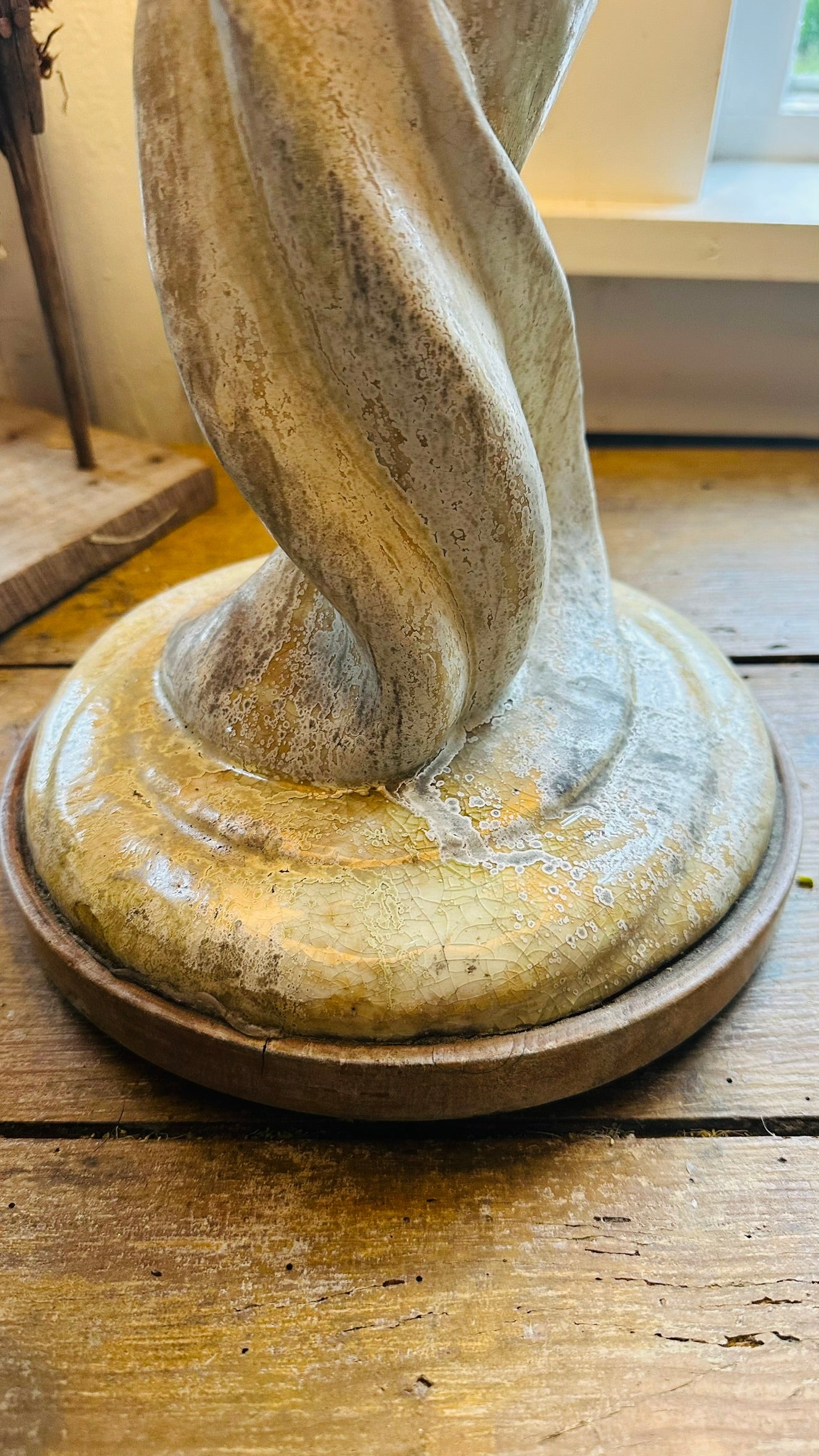 Unusual Ceramic Table Lamp, Italian c 1940