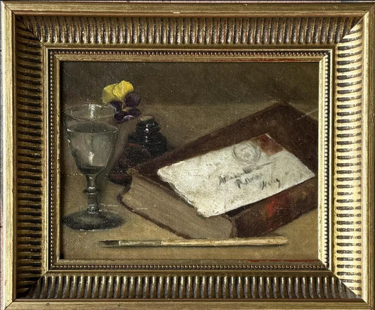 American School Oil Painting, Still Life