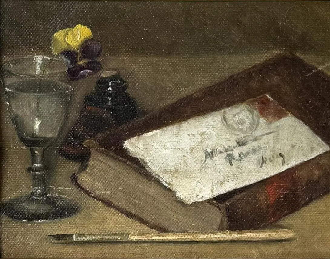 American School Oil Painting, Still Life