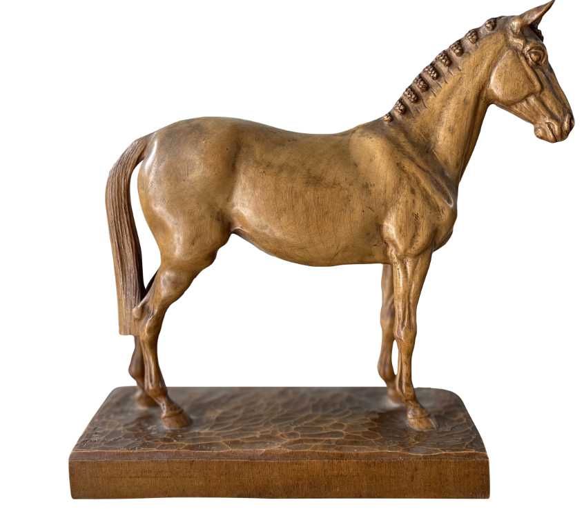 Exceptional Hand Carved Horse by English/German Sculptor Faust Lang SOLD.