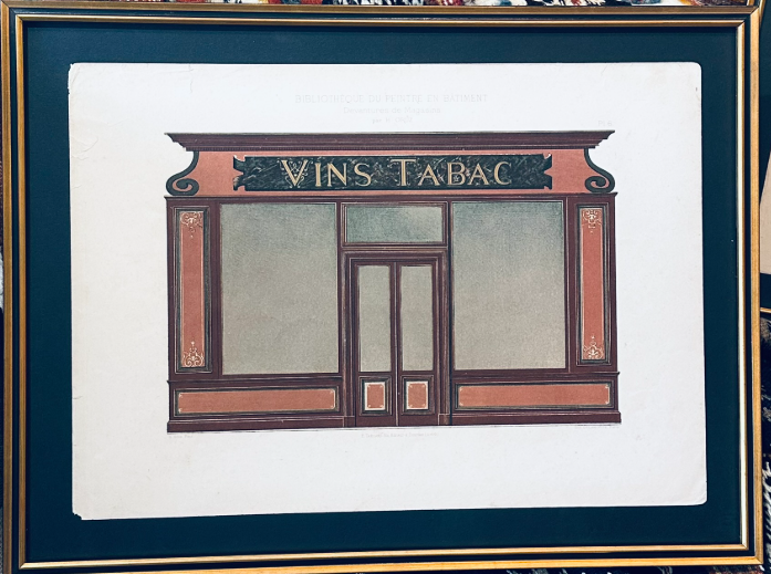 Rare Framed pages from A French 19th Century Shop Front Catalogue