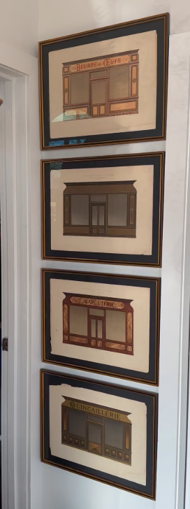 Rare Framed pages from A French 19th Century Shop Front Catalogue