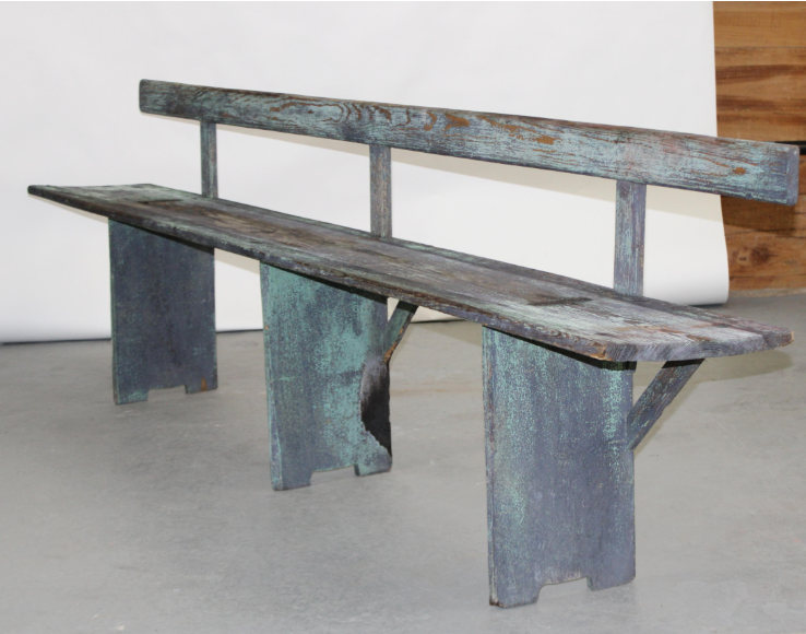 Primitive Pine School Bench, C 1920