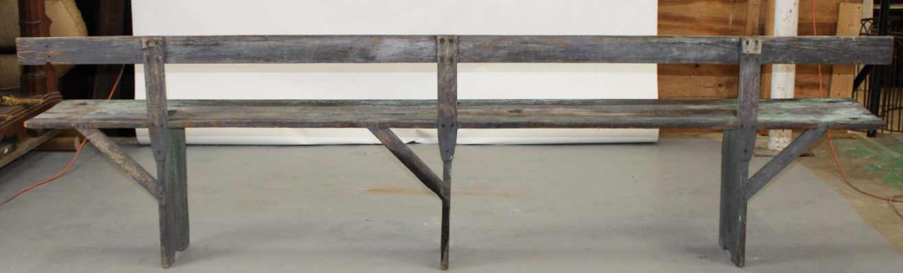 Primitive Pine School Bench, C 1920