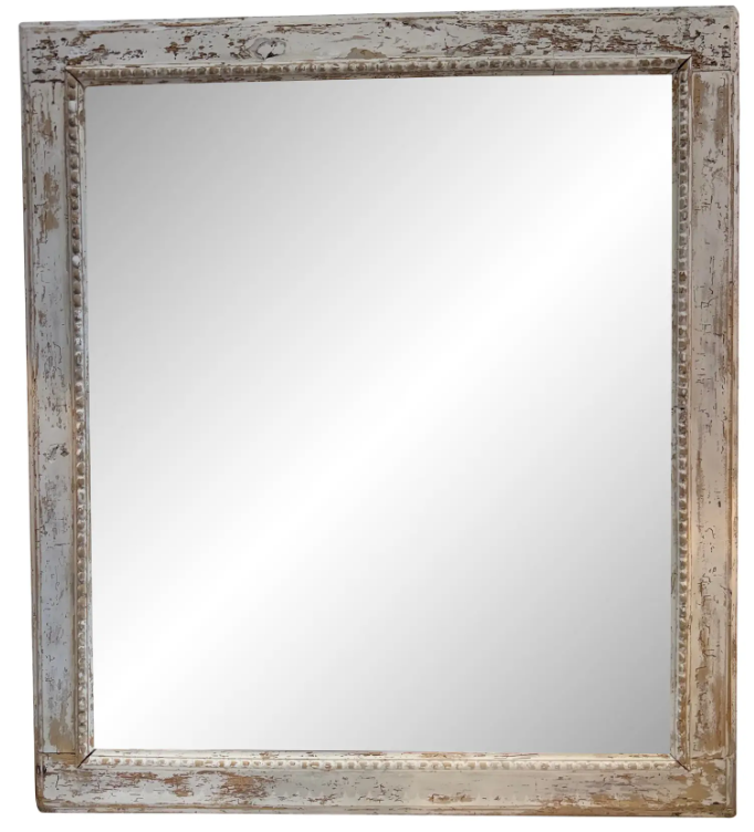 French 19th C Pine Mirror